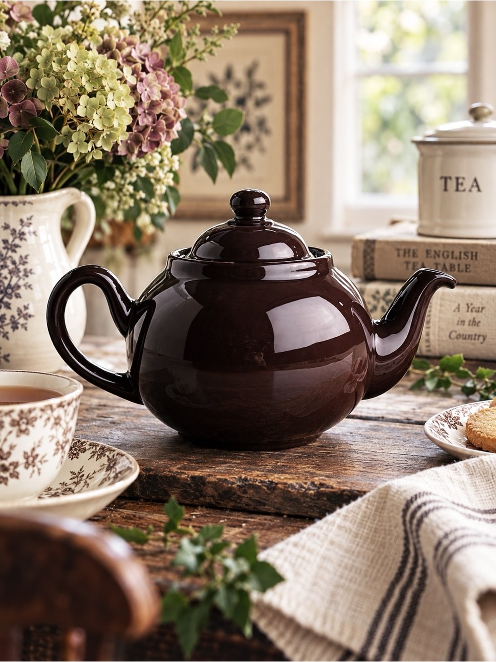 Original Brown Betty 4 Cup Teapot Made in England Staffordshire Rockingham Glaze